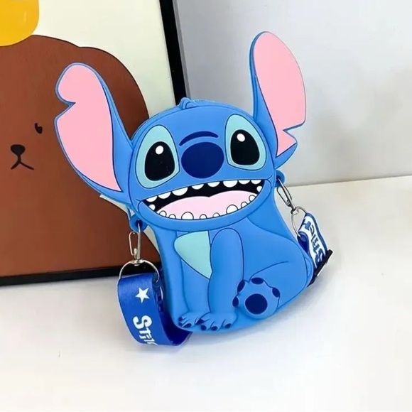 Disney Handbags - Disney Blue Stitch Silicone Crossbody Bag NWT​